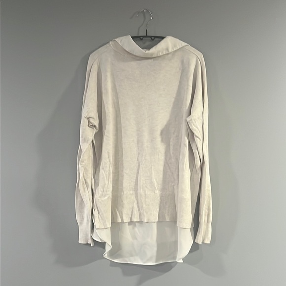 RW&CO. Cream Long Sleeve Notched Collar Blouse - Picture 5 of 5